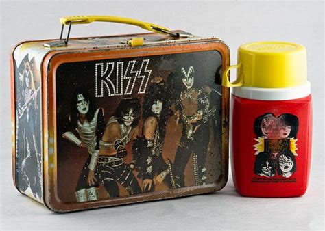 metal lunch box vintage rock bands|old metal lunch boxes for sale.